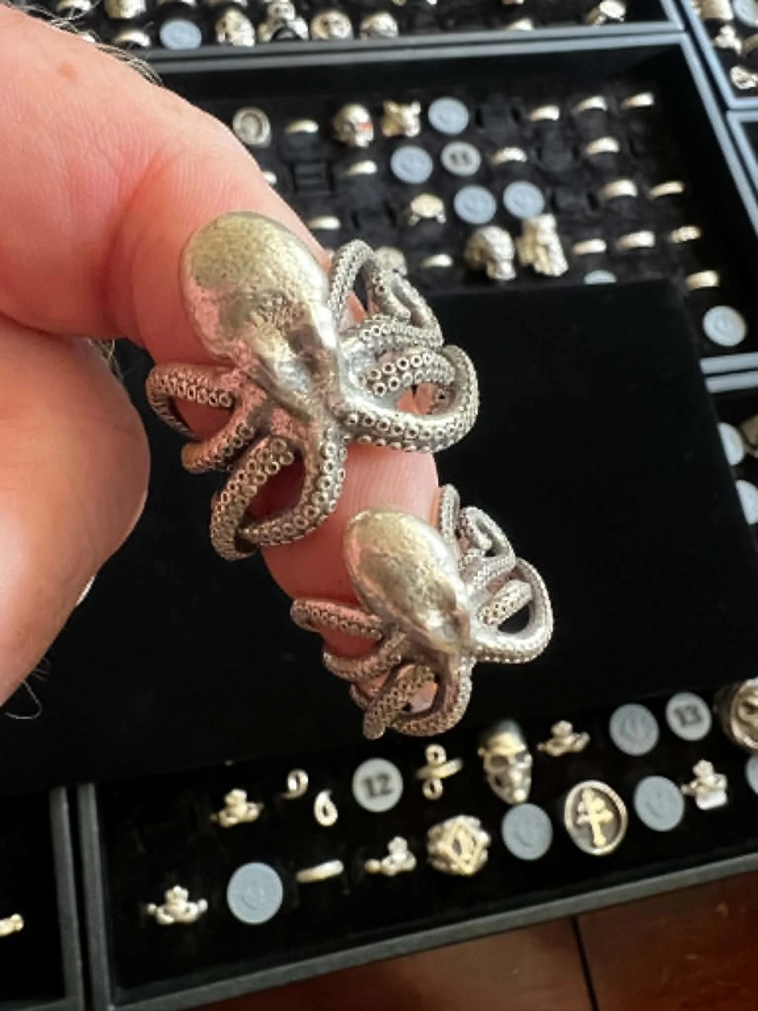 Octopus Sterling Silver Ring