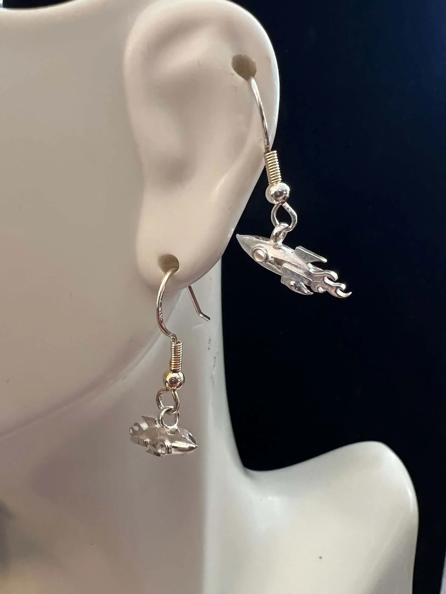 'To the Moon Rocket' Earrings