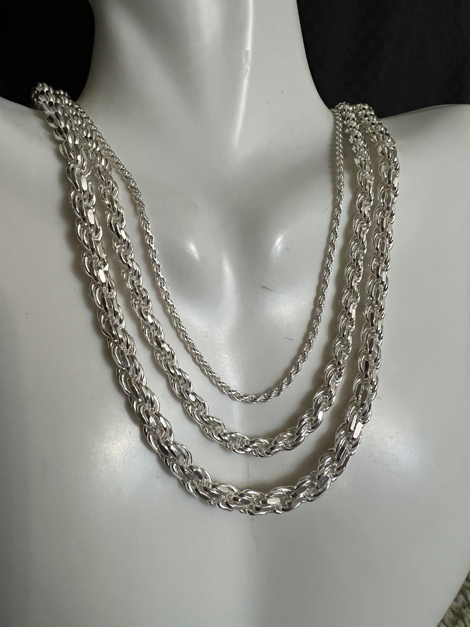 Sterling Silver Rope Chains