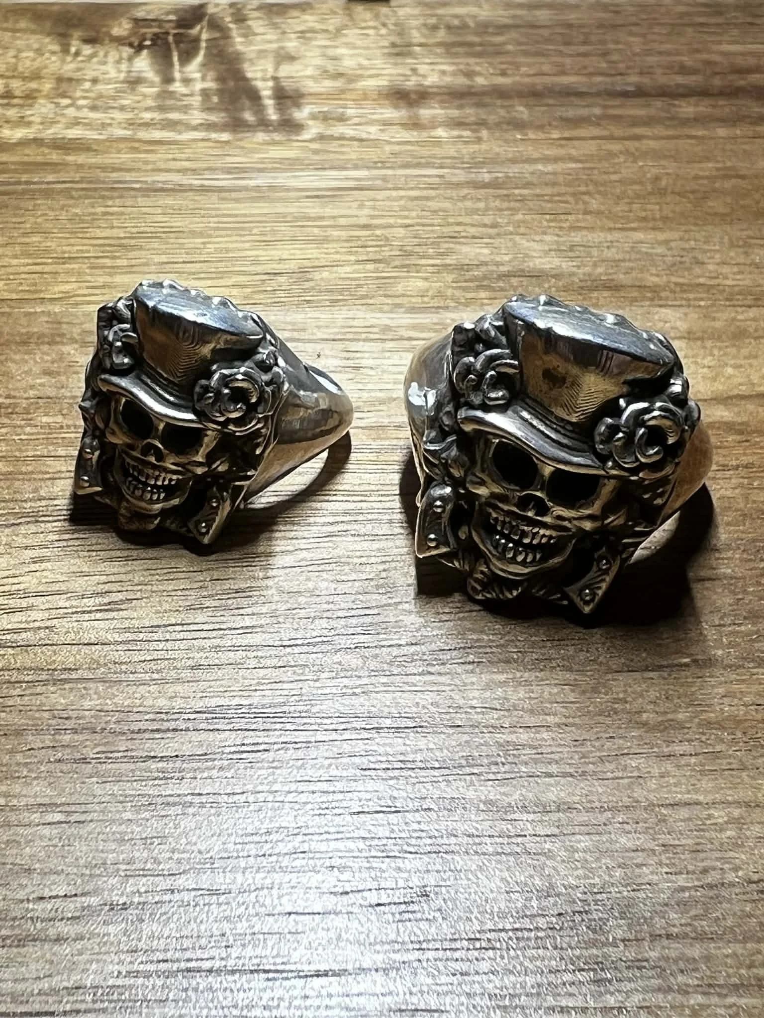 Sterling Silver Tophat Skull Ring