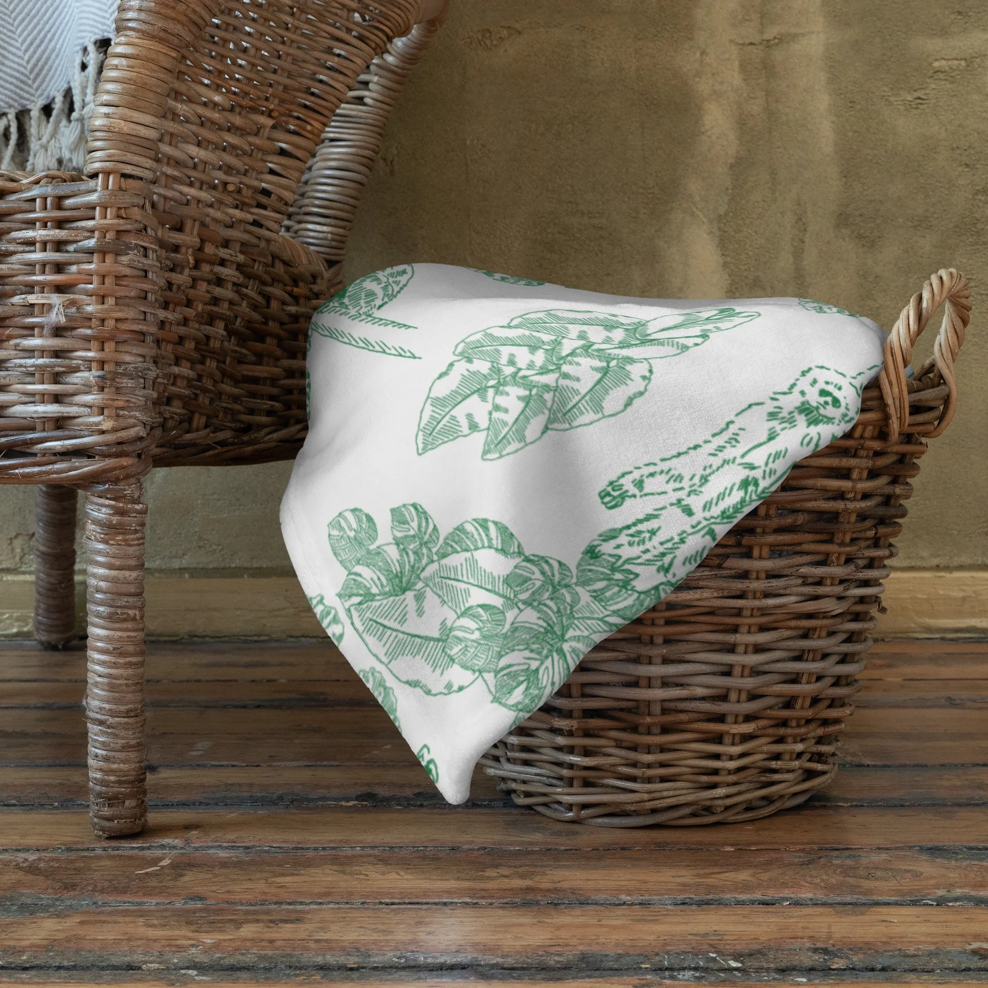 Toile de Jungle Throw Blanket