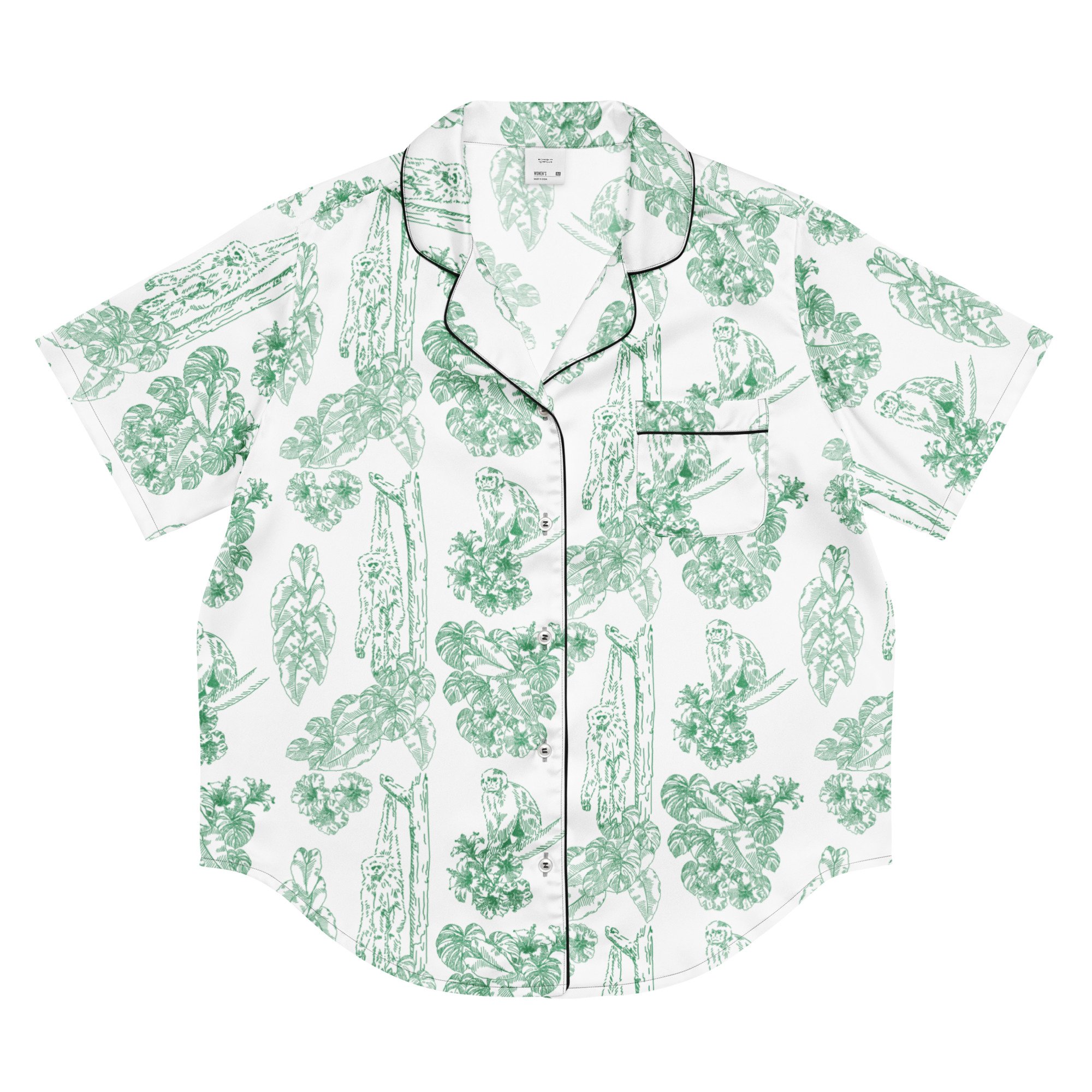 Toile de Jungle Short Sleeve Pajama Shirt