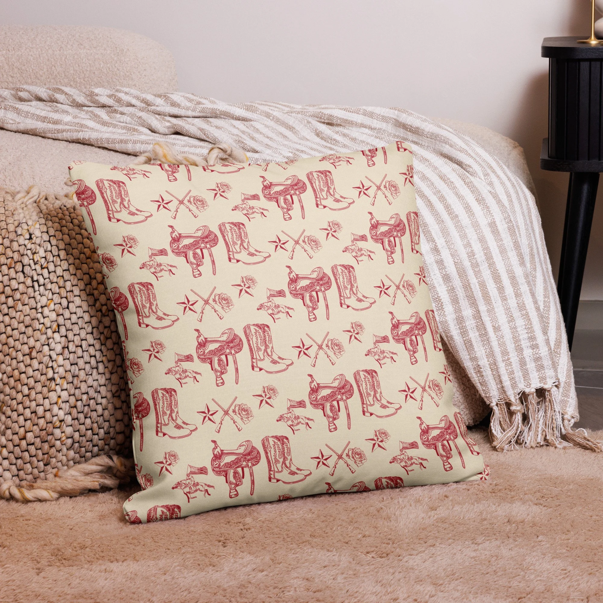 Toile de Texas Throw Pillow