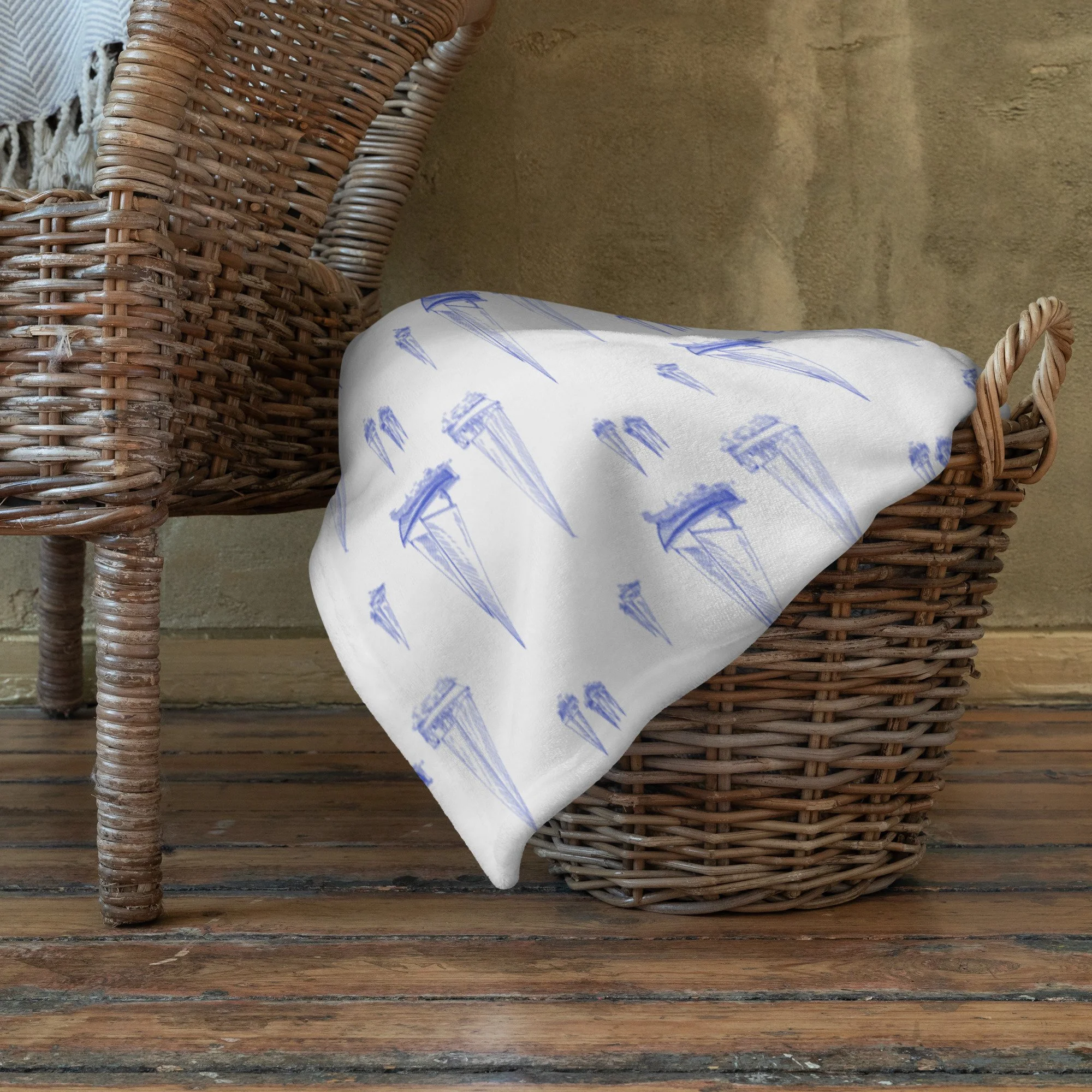 Toile de Voyage Throw Blanket