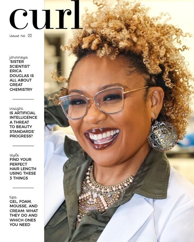@sisterscientist on the cover of Curl Magazine February 2024 issue. 

@readcurl #curl