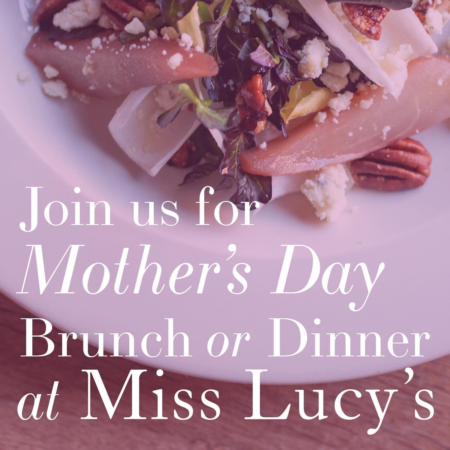 Celebrate Mom this Sunday with a special brunch or dinner.

Featuring our full menu and two new specials for the occasion&mdash;

🌷A brunch quiche of ramps, goat cheese and morel mushrooms 

🌷and a pan-seared duck breast with a cherry demi-glace an