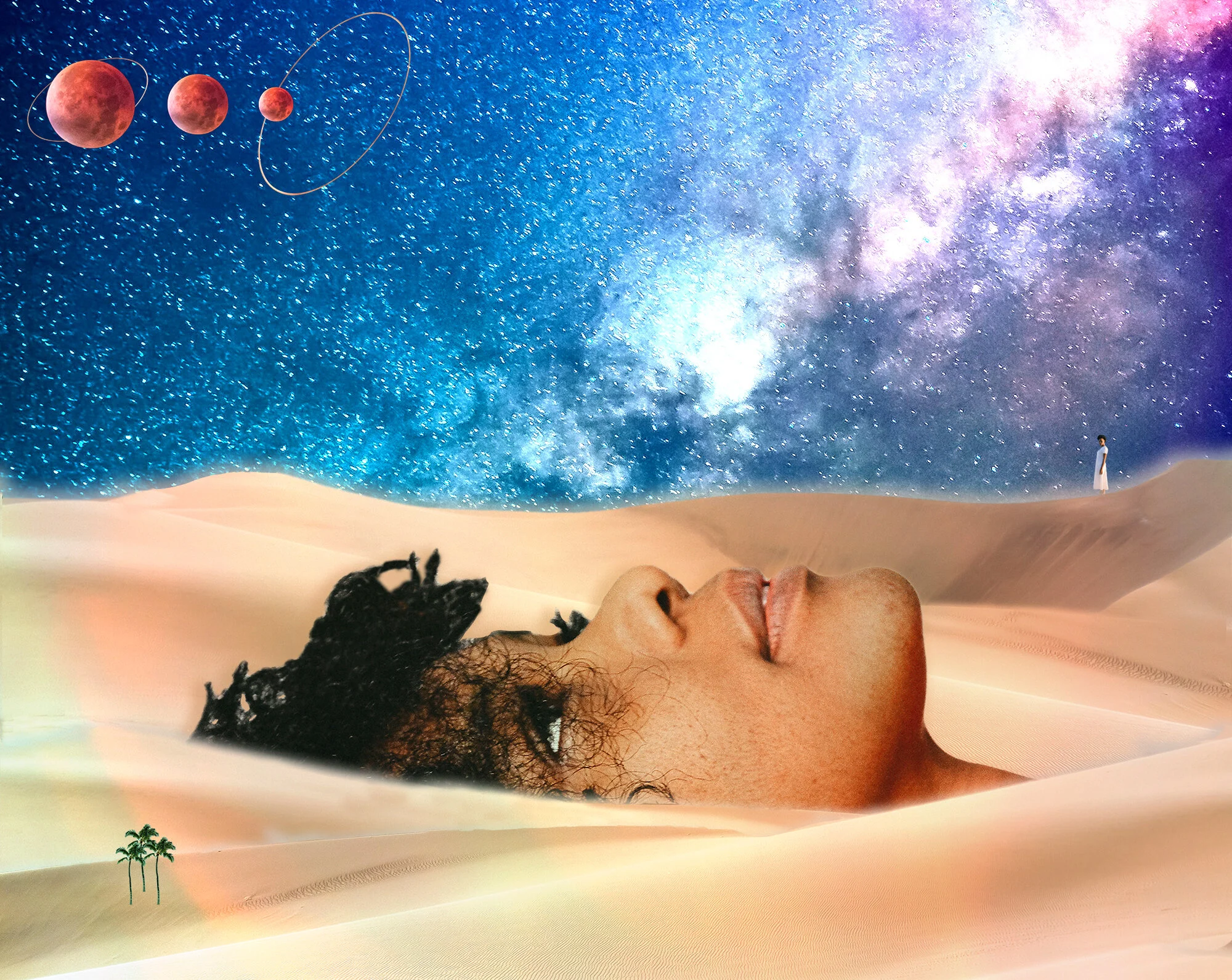  DREAMING A NEW WAY OF BEING. 

In the spirit of afro-futurism,  Giants  is a reimagining of the African diaspora as giants in spaces of peace and healing. In a world that seeks to put out the inextinguishable fire of the African spirit, what would i
