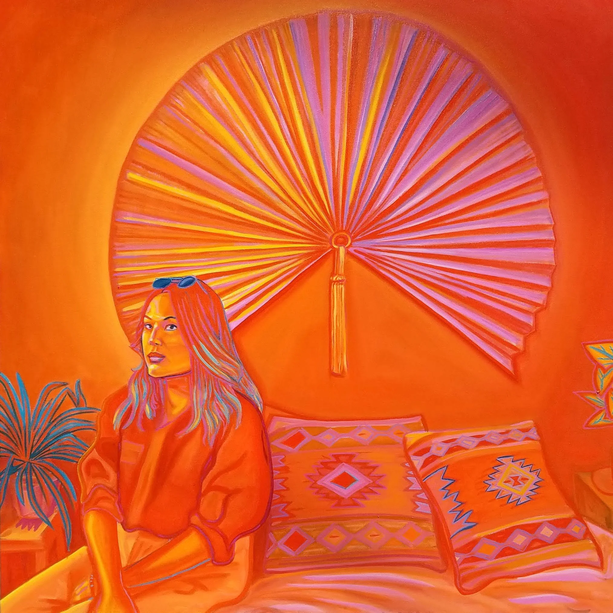 Waiting for Jupiter to Enter Pisces, Oil on Canvas, 2021