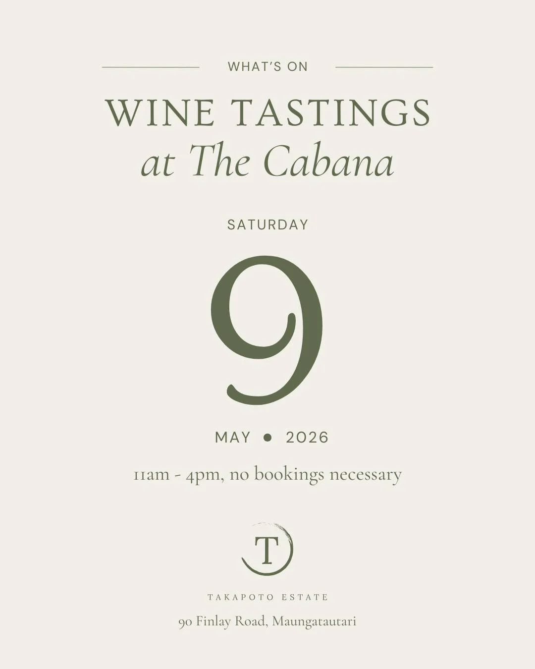 Still thinking about Mother's Day? Pop out to The Cabana this Saturday between 11am and 4pm for a Wine Tasting - bring Mum along for a pre-Sunday treat, or grab a bottle of her favourite to gift on the day.

For something a little different, we've al