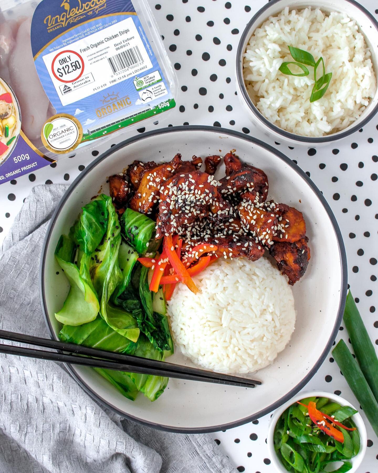 Celebrating the start of Australian Organic Awareness Month 🌱 with this delicious Organic Honey Chicken &amp; Asian Greens (recipe below)! 🍴
&nbsp;
I'm not perfect, but I do always try &amp; choose Organic products whenever possible. A lot of produ