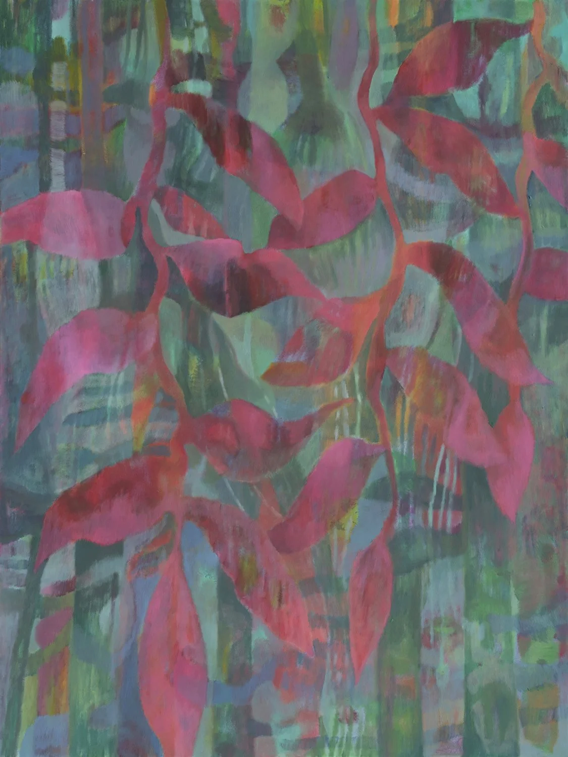 "Sexy Pink" 40 x 30 in. Acrylic and Oil on Canvas