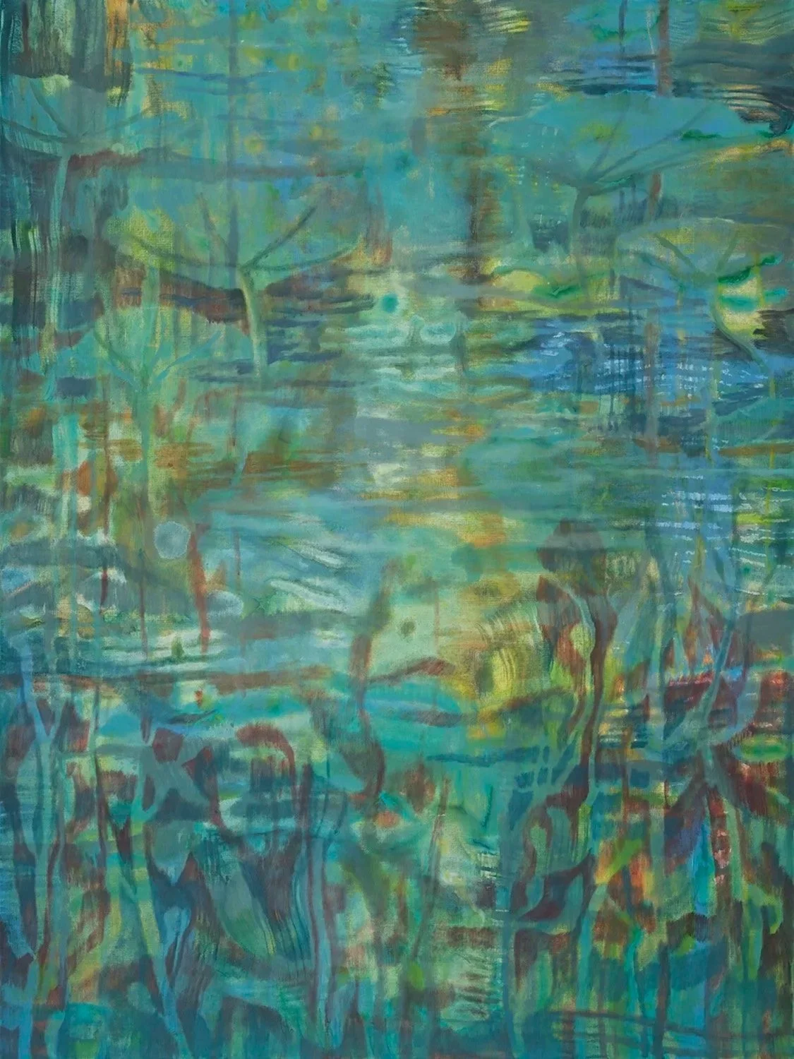 "The Breath of Water" 40 x 30 in. Acrylic and Oil on Canvas 