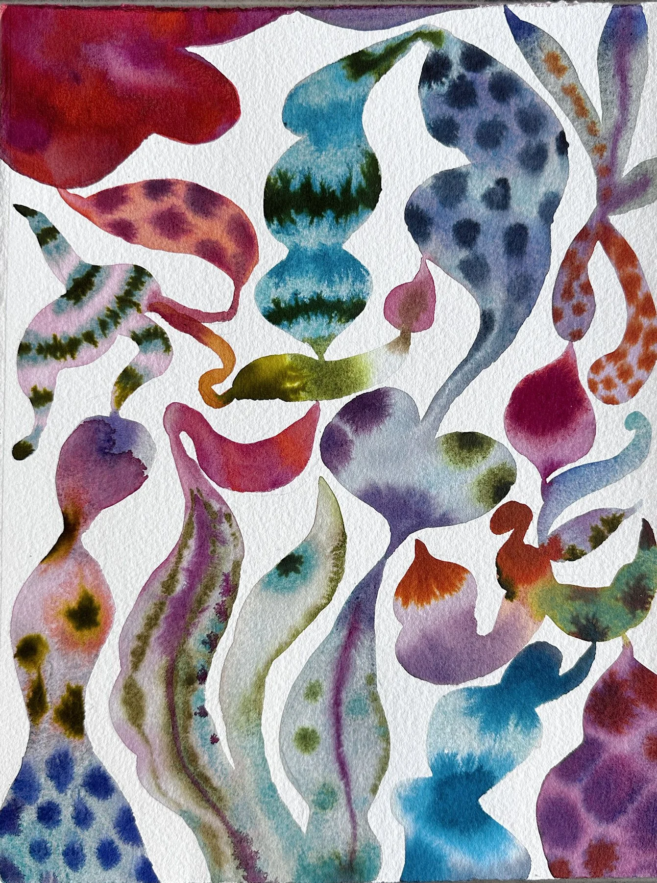 "Sexy Carnival 17" 16 x 12 in. Watercolor and Ink