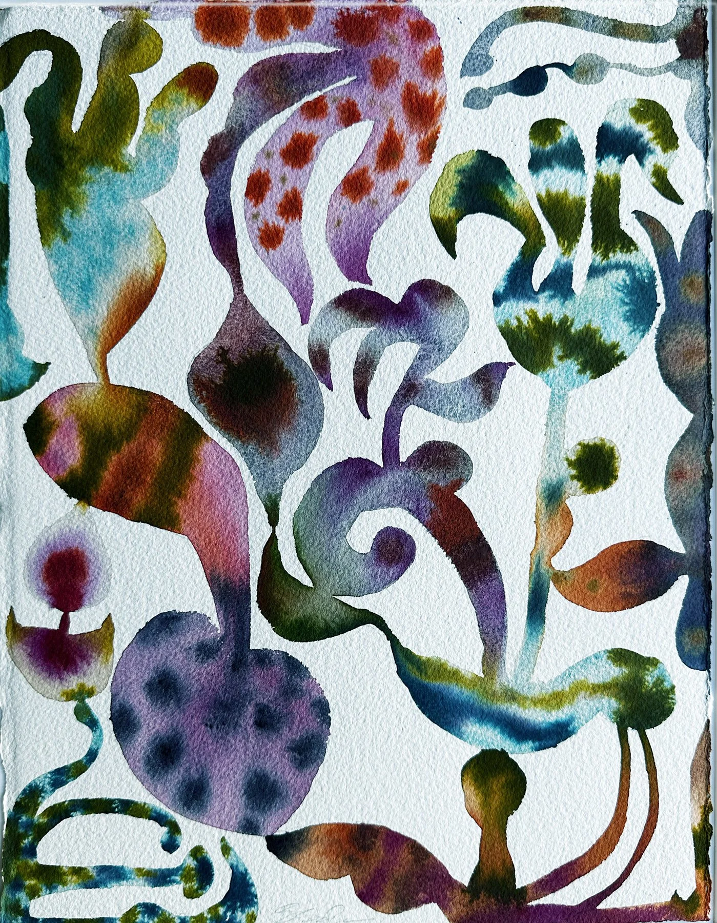 "Sexy Carnival 18" 16 x 12 in. Watercolor and Ink