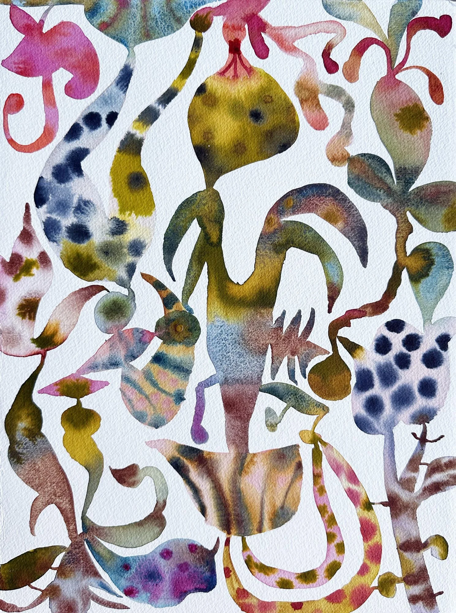 "Sexy Carnival 14" 16 x 12 in. Watercolor and Ink