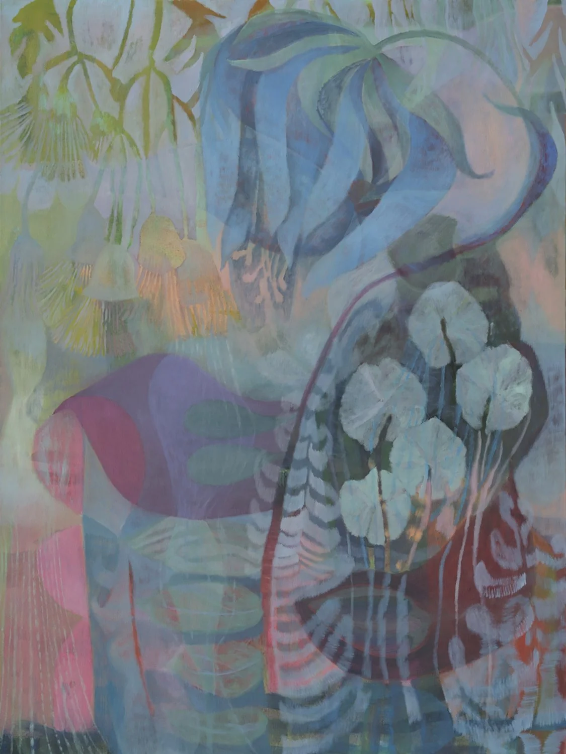 "Grow Your Own Peace" 48 x 36 in. Acrylic and Oil on Canvas