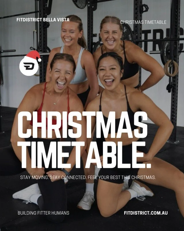 🎄 FITDISTRICT CHRISTMAS SEASON 2025 🎄

The festive season is here but we&rsquo;re not slowing down.
As always, we&rsquo;re committed to keeping you moving, connected, and feeling your best right through Christmas and into the New Year.

We&rsquo;ll