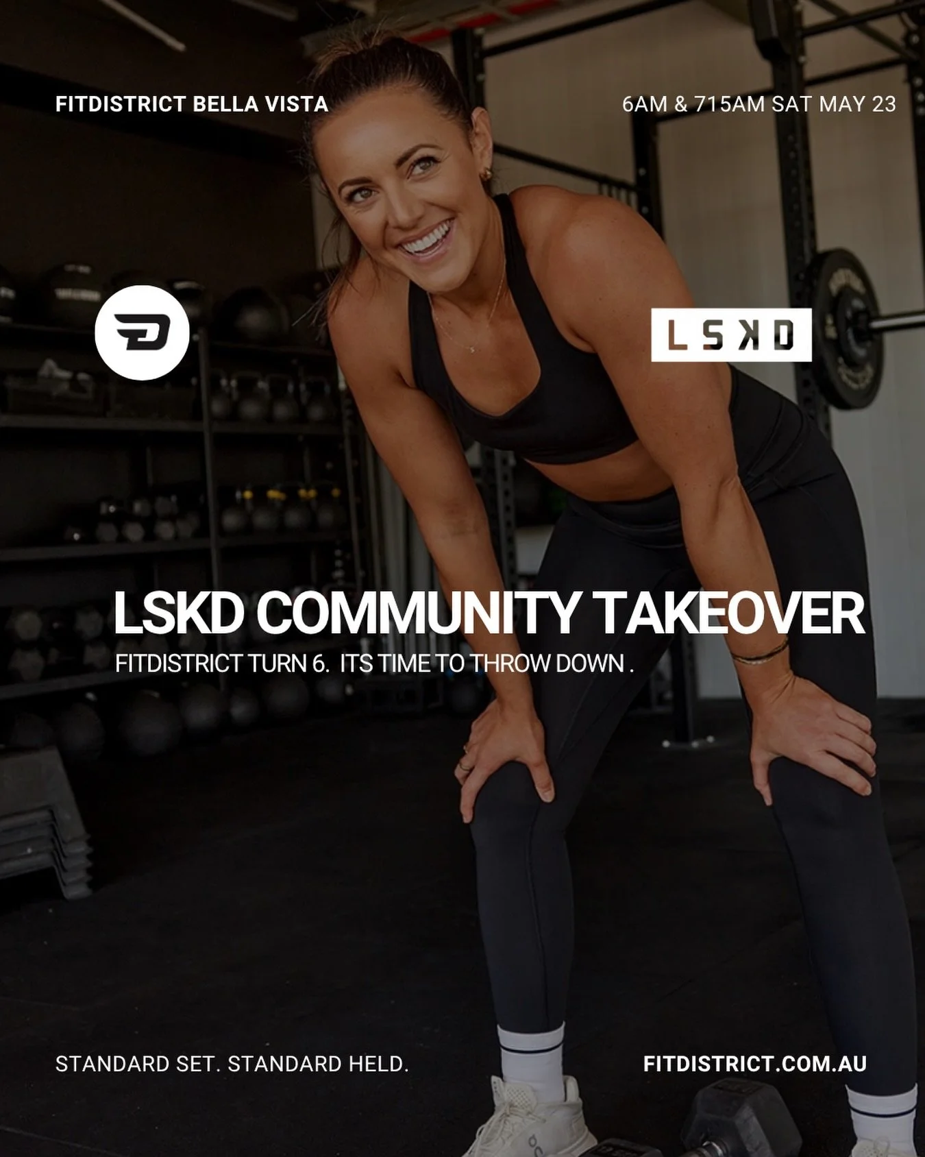 This is the session of the month. No question.

LSKD are taking over the floor and we are bringing everything with them. 

Saturday 6am &amp; 715am. Teams of 3 format, a live DJ setting the tone, post workout coffee, free sausage sizzle, giveaways an