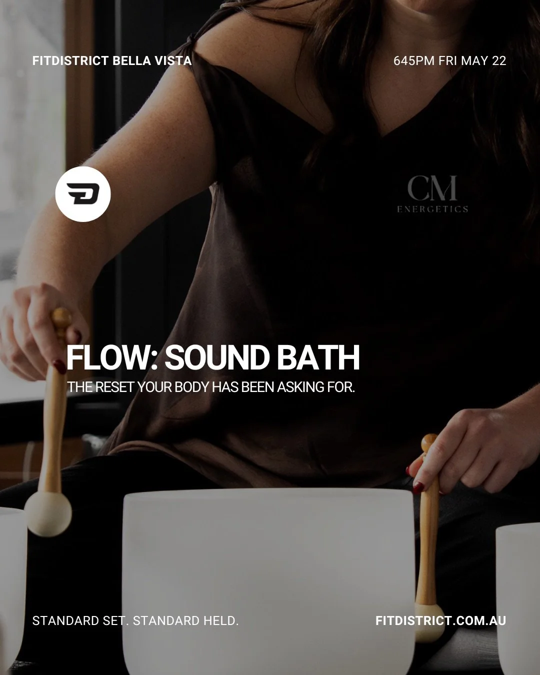 The session most people have never tried and the one they wish they had sooner.

A sound bath is a fully immersive experience using sounds bowls to quiet the mind, calm the nervous system, and promote deep recovery. The vibrations mov through the bod