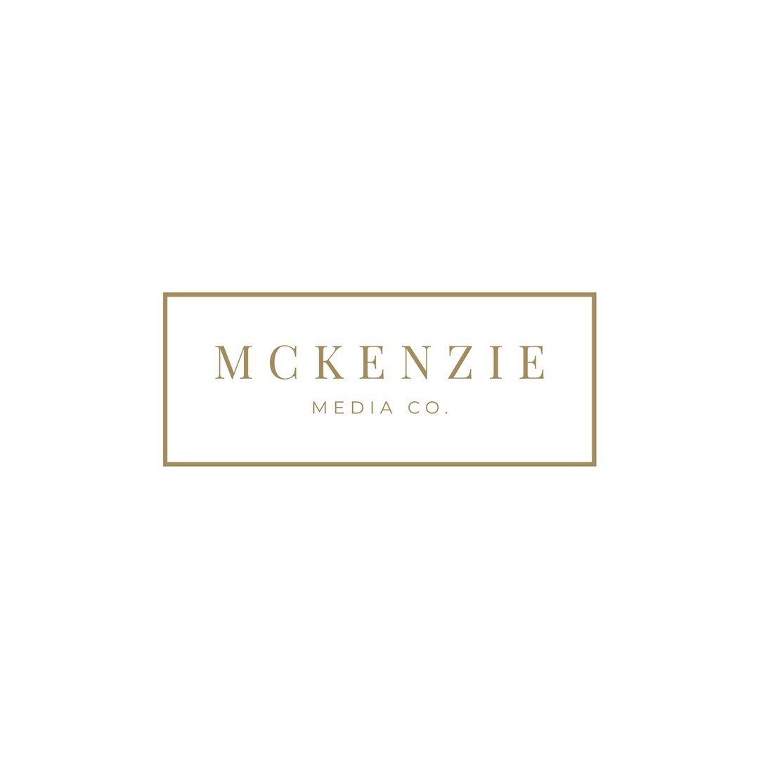 R E - B R A N D . It was time for us to give our own business a little love and update our logo, we have gone with gold + white keeping it clean and minimalistic to represent Mckenzie Media Co. After toying with quite a few different concepts, the si