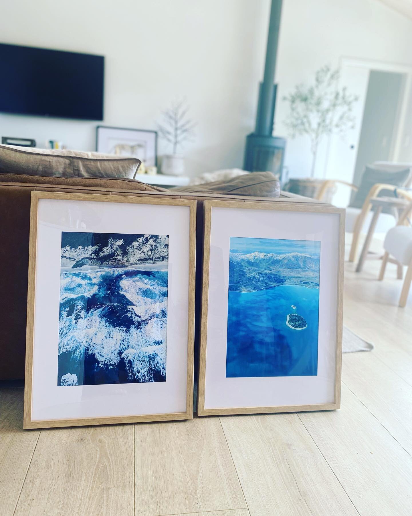 S T E W Y + T E K A P O taken by us during flights with good friends @jericho_station &amp; @harrietbremner such special memories, can&rsquo;t wait to hang these two beauties in the office! ✈️ 🏖 
&bull;
&bull;
&bull;
#laketekapo #stewartisland #joyr
