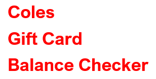 UNOFFL Coles Gift Card Balance on the App Store