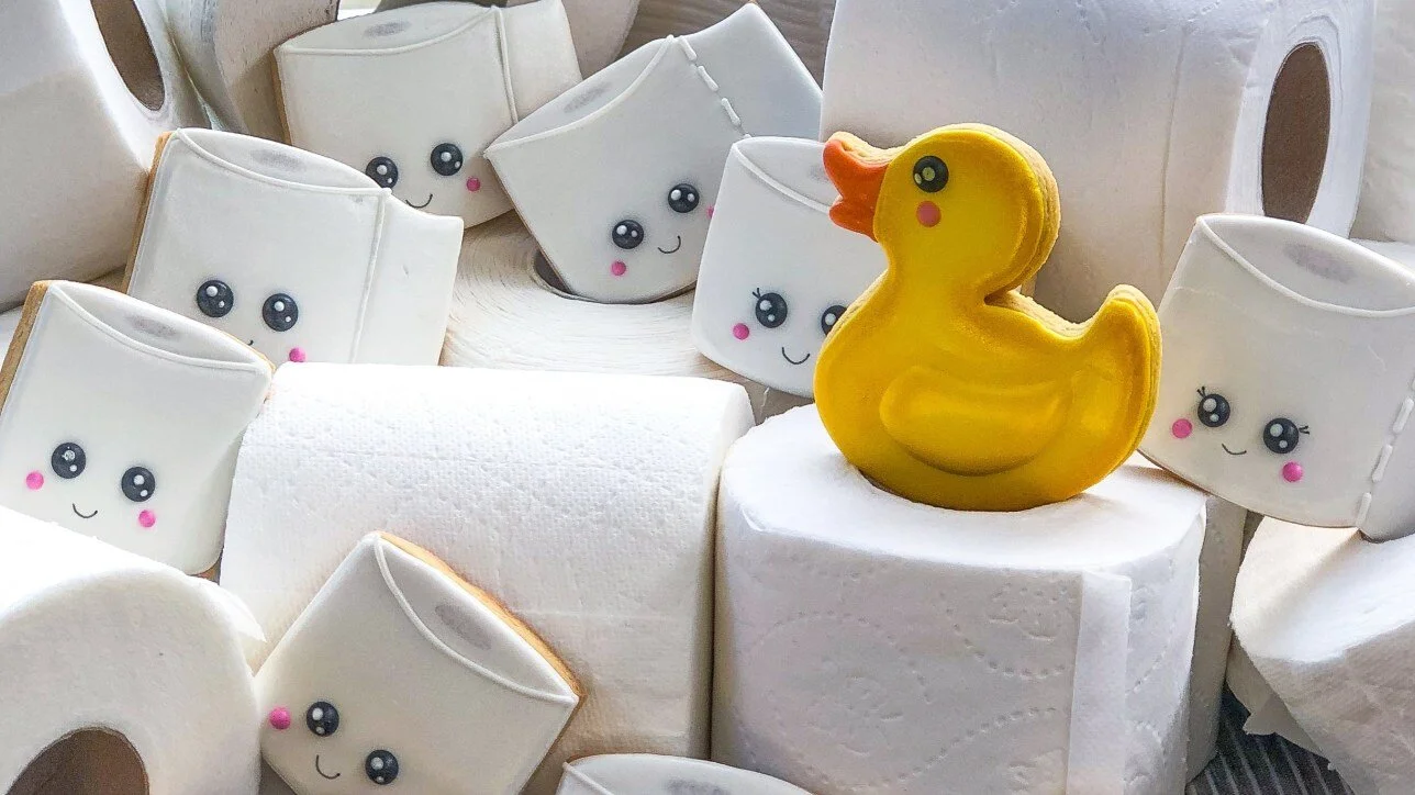 Tutorial: Toilet Paper &amp; Rubber Ducky Cookies