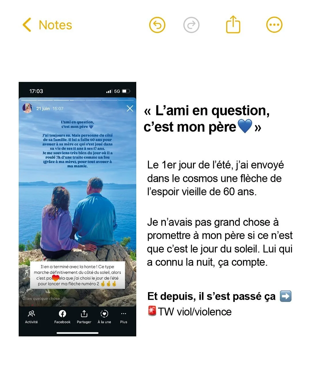 [Tw viol/violence ] 🚨 

Aujourd&rsquo;hui est un grand jour pour mon p&egrave;re : il est all&eacute; porter plainte dans ce qui devient le nouveau Betharram.
Merci &agrave; tous ceux qui ont mis en lumi&egrave;re le sujet, et ceux &agrave; venir.

