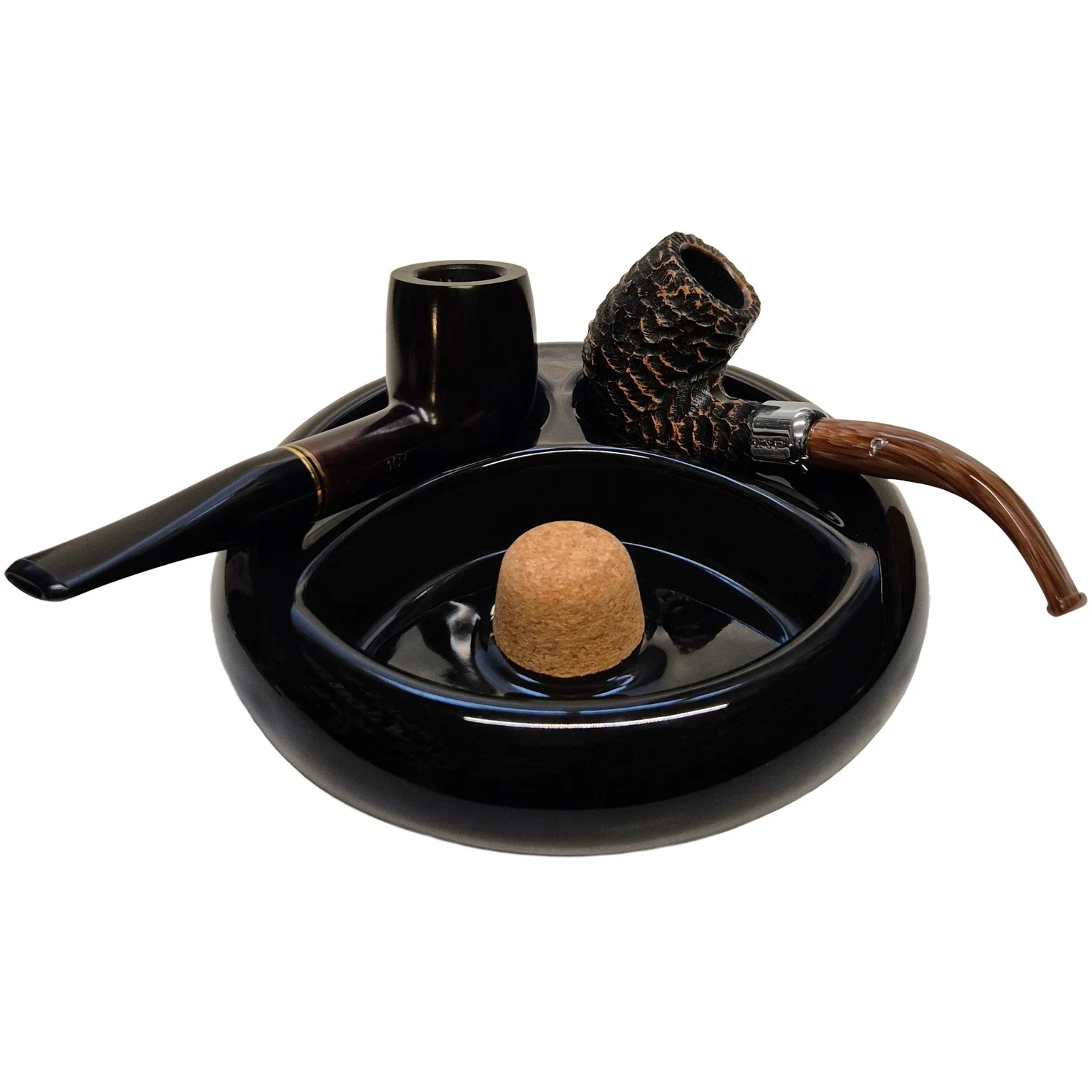 antique tobacco pipe Antique Black Forest Tobacco Pipe with Chamois Horn and Figurine