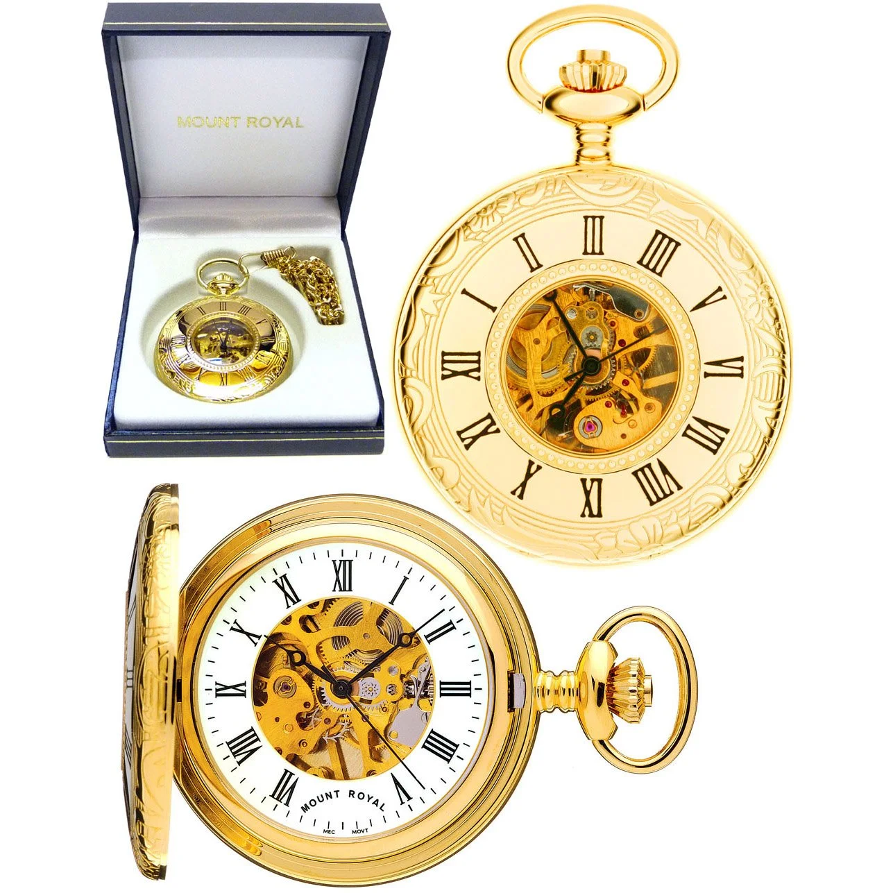 OROLOGIO DA TASCA Mount Royal Masonic Hunter 17 Jewel GP Con Incisione Gratuita (pm) EUR 104,53 - IT - Foto 6