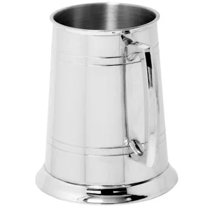 1 Pint* Pewter And Brass Beer Mug Tankard With Celtic Styling