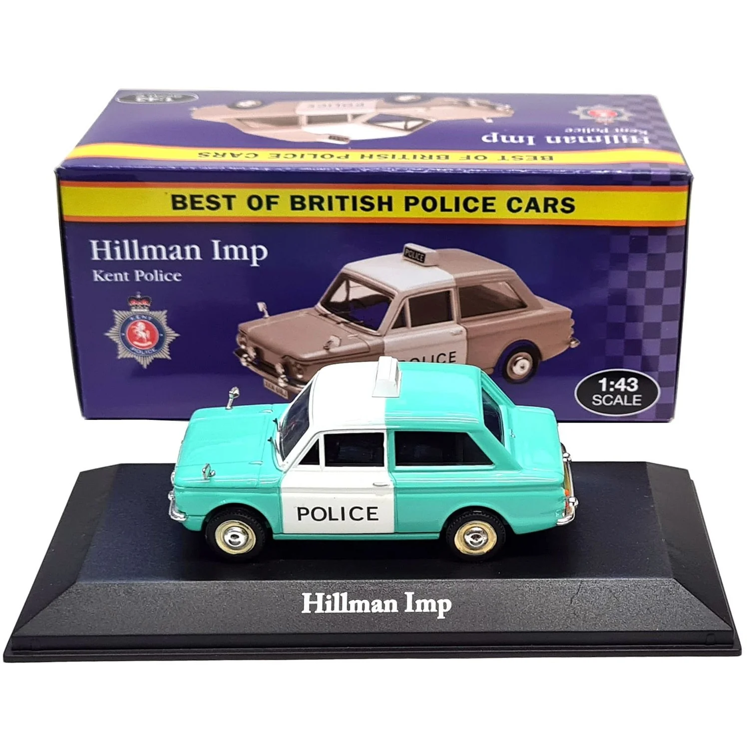 Hillman Imp Kent Police, Police Car, 1:43 Scale Diecast Model (JA05) —  Harrison Simmonds