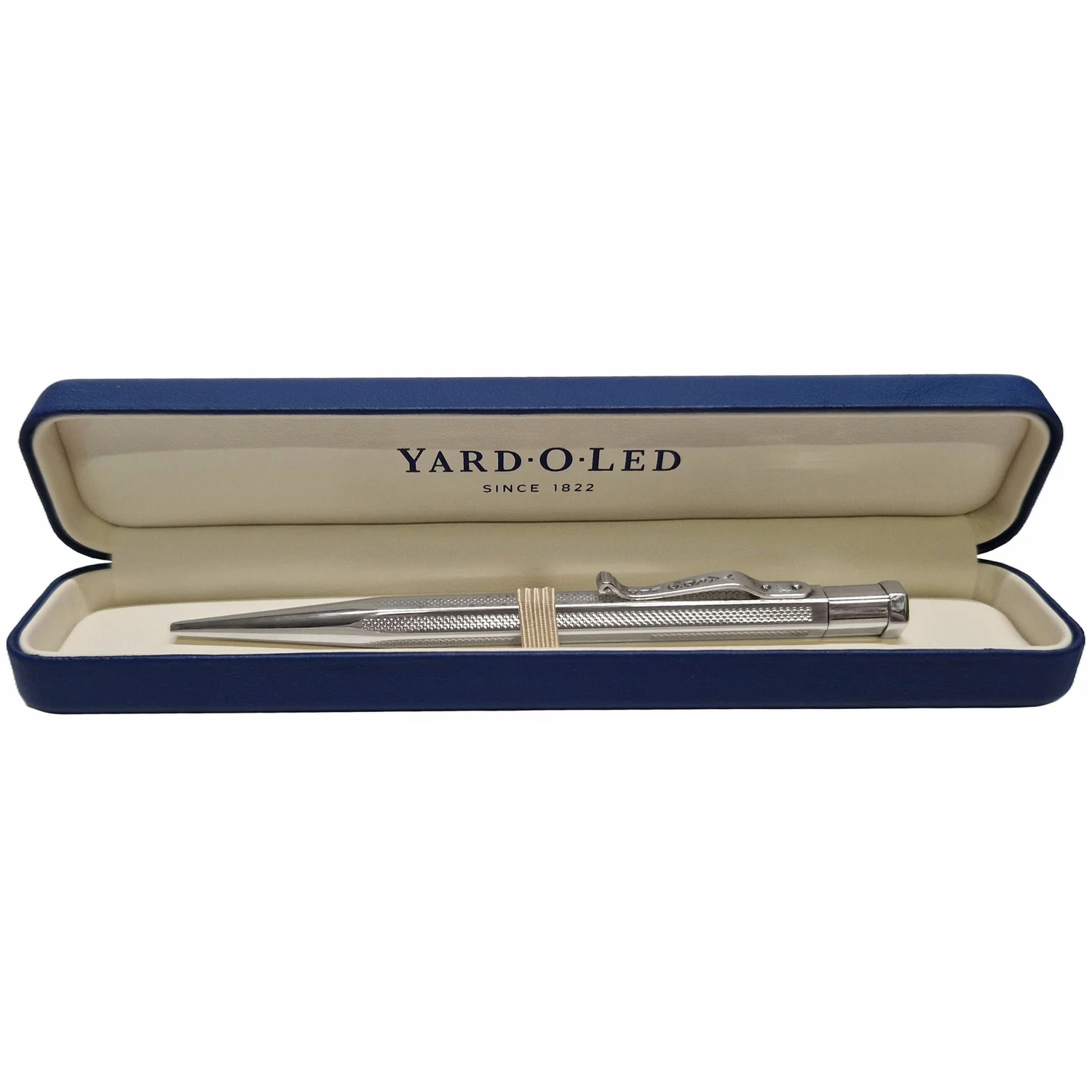 Yard o Led Diplomat Pencil in Sterling Silver Barley Finish 