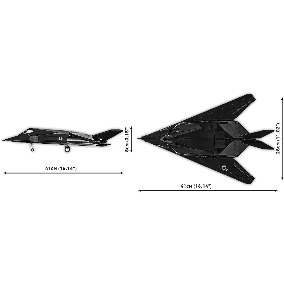 COBI F-117 Nighthawk - Maquette De Jet Furtif Américain - 795 Pièces - Échelle 1:48 - Avec Figurine Pilote - Construction Précise