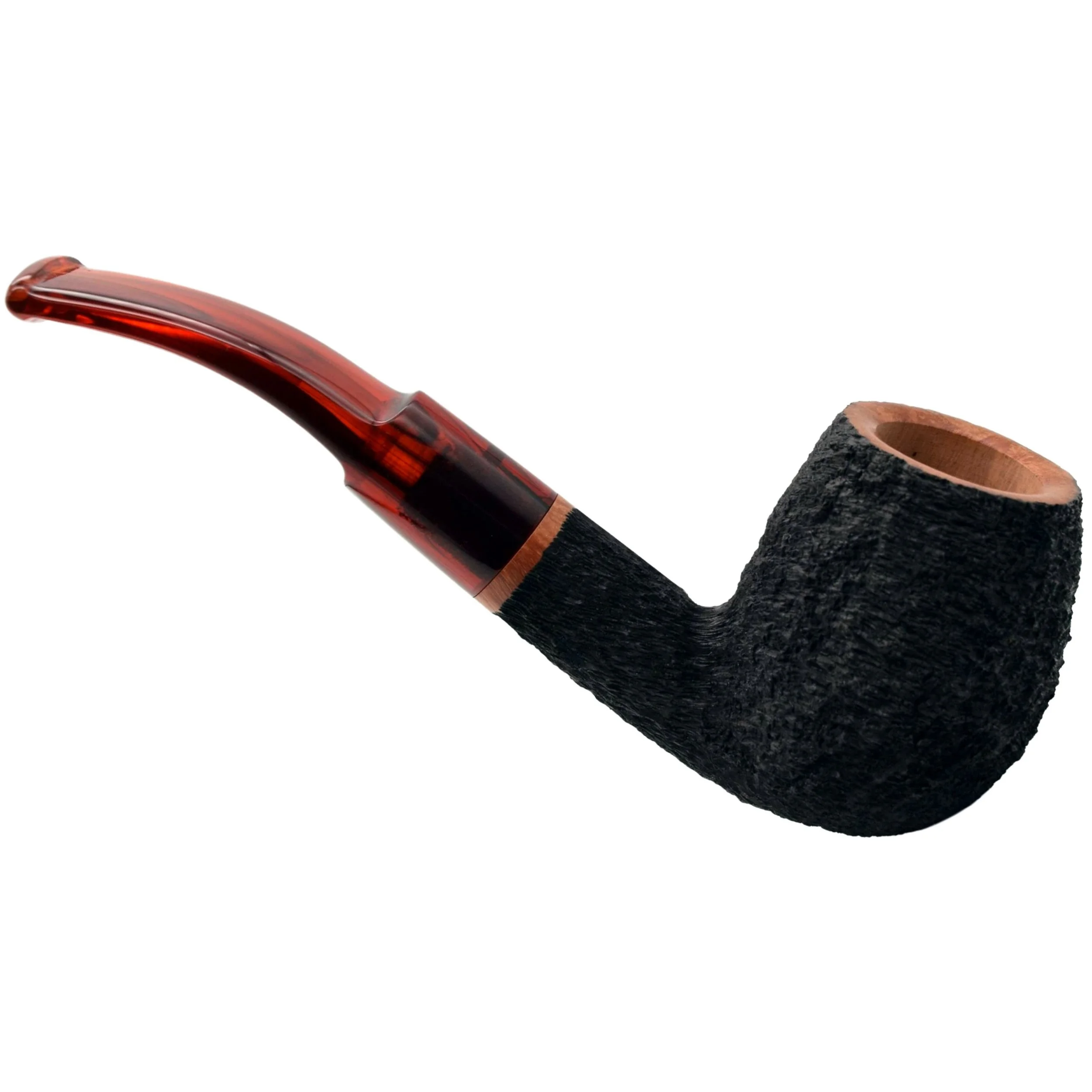 white-Paronelli Contatto Black Sandblast Bent Biliard Orange Stem 02.JPG