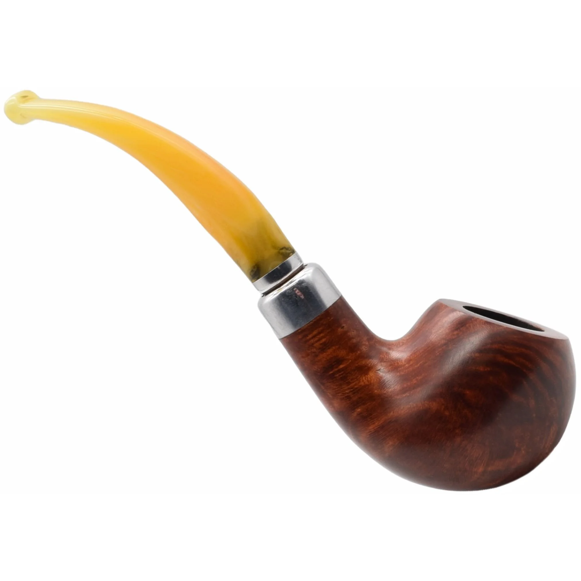 white-F L'Artigiano Terracotta Bent Apple Silver Band Yellow Stem 02.JPG