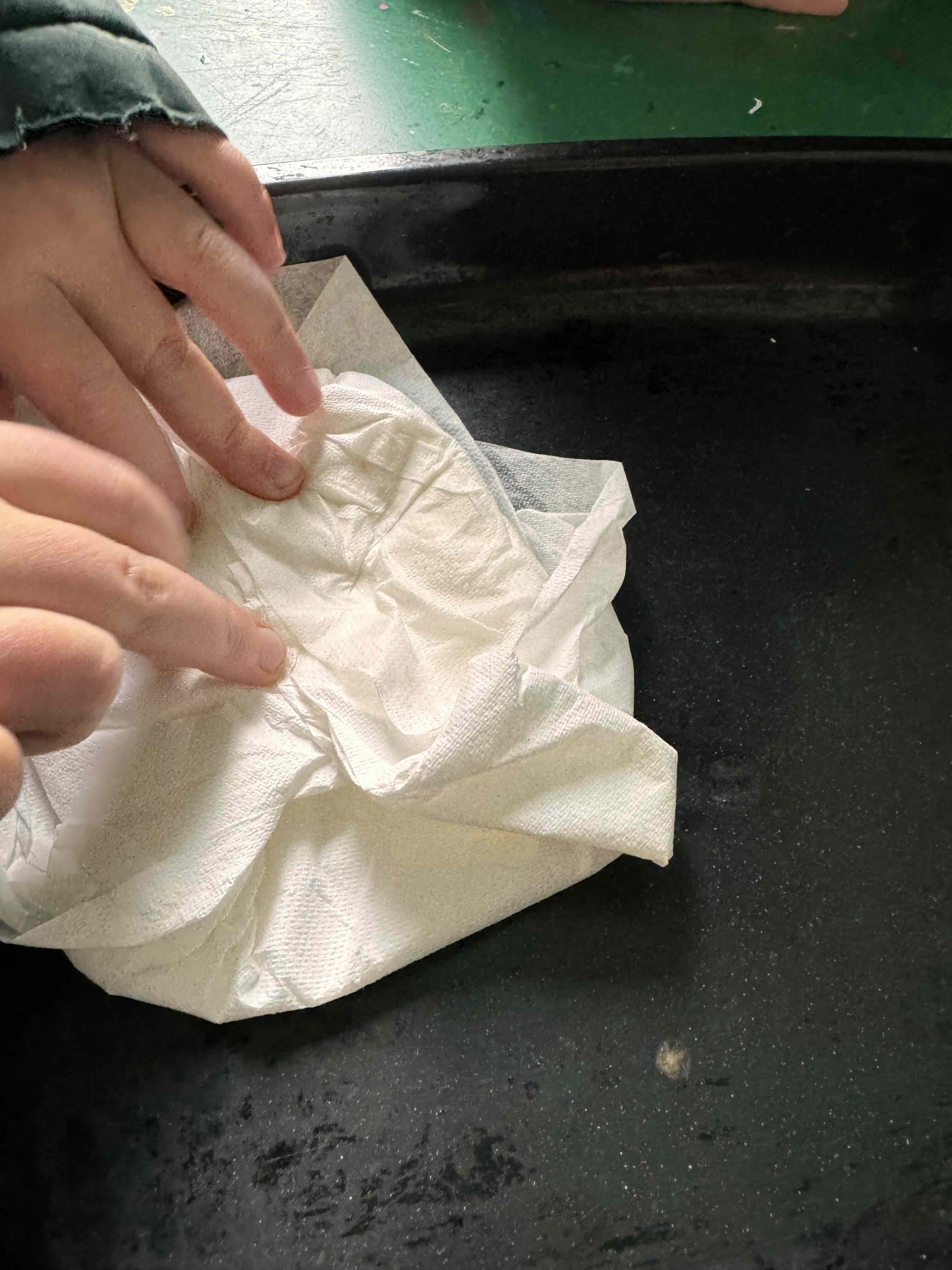 squeezing out the residue