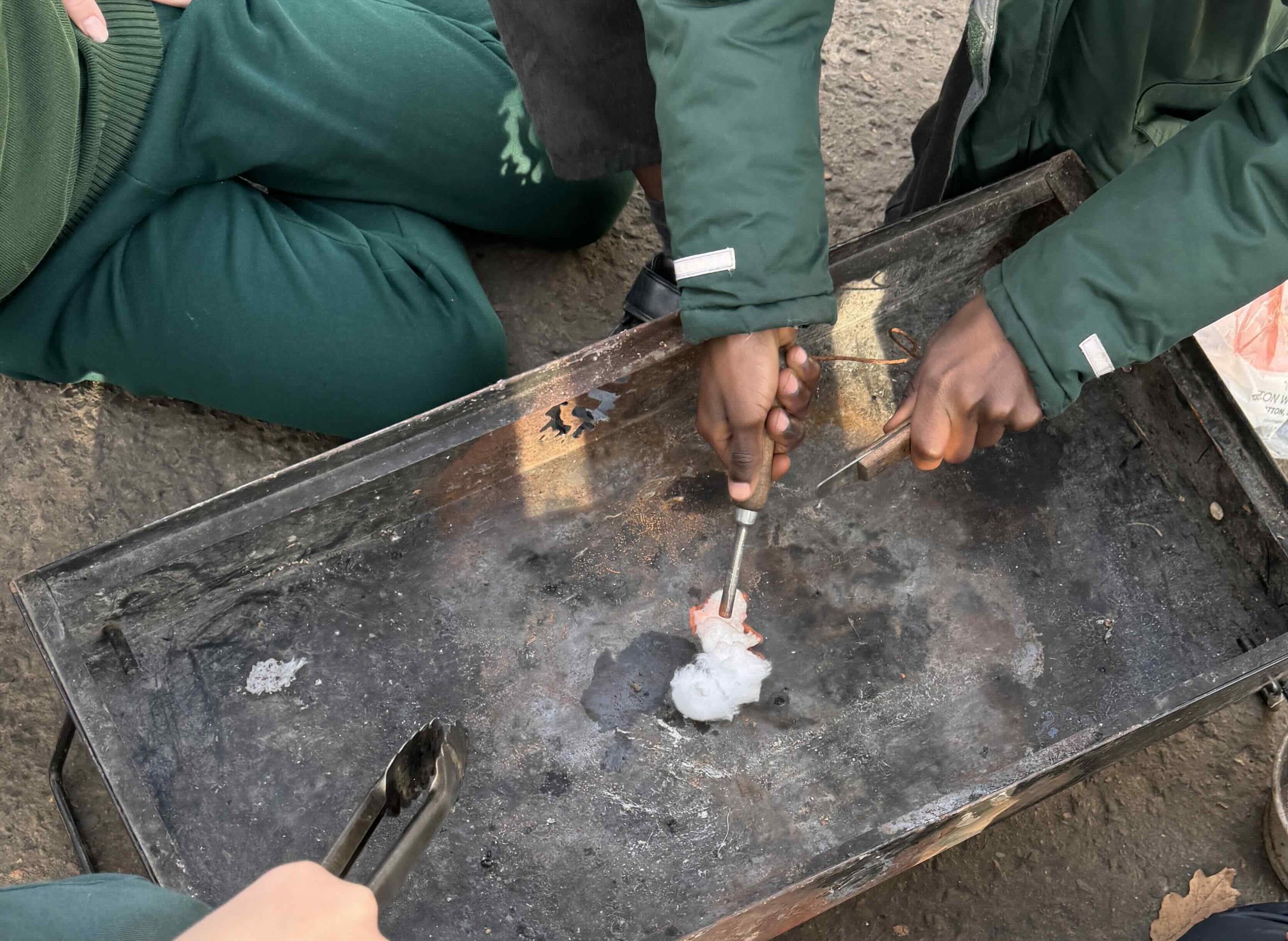 using fire to change material properties 