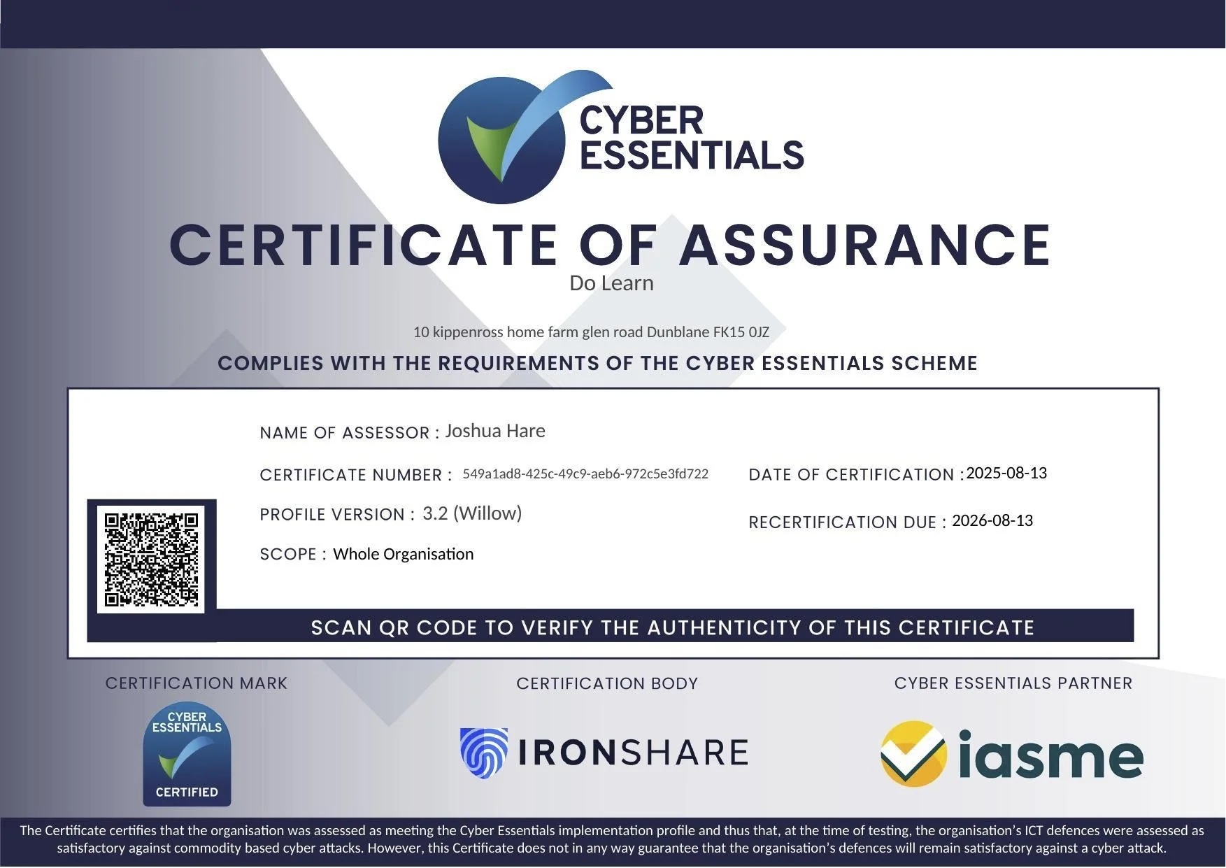 Giving you more piece of mind - Now Cyber Essential Certified..