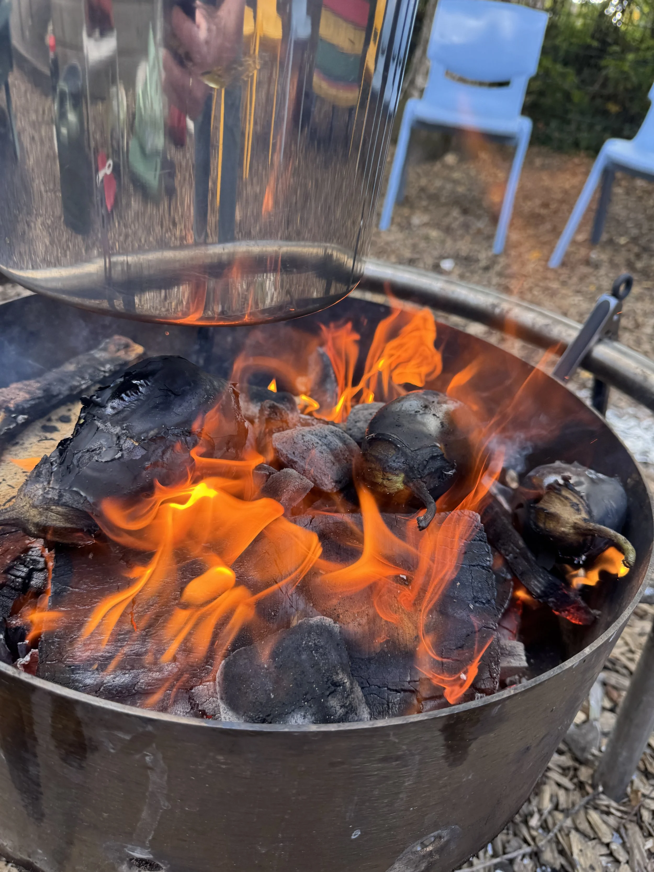 aubergines roasting.JPG