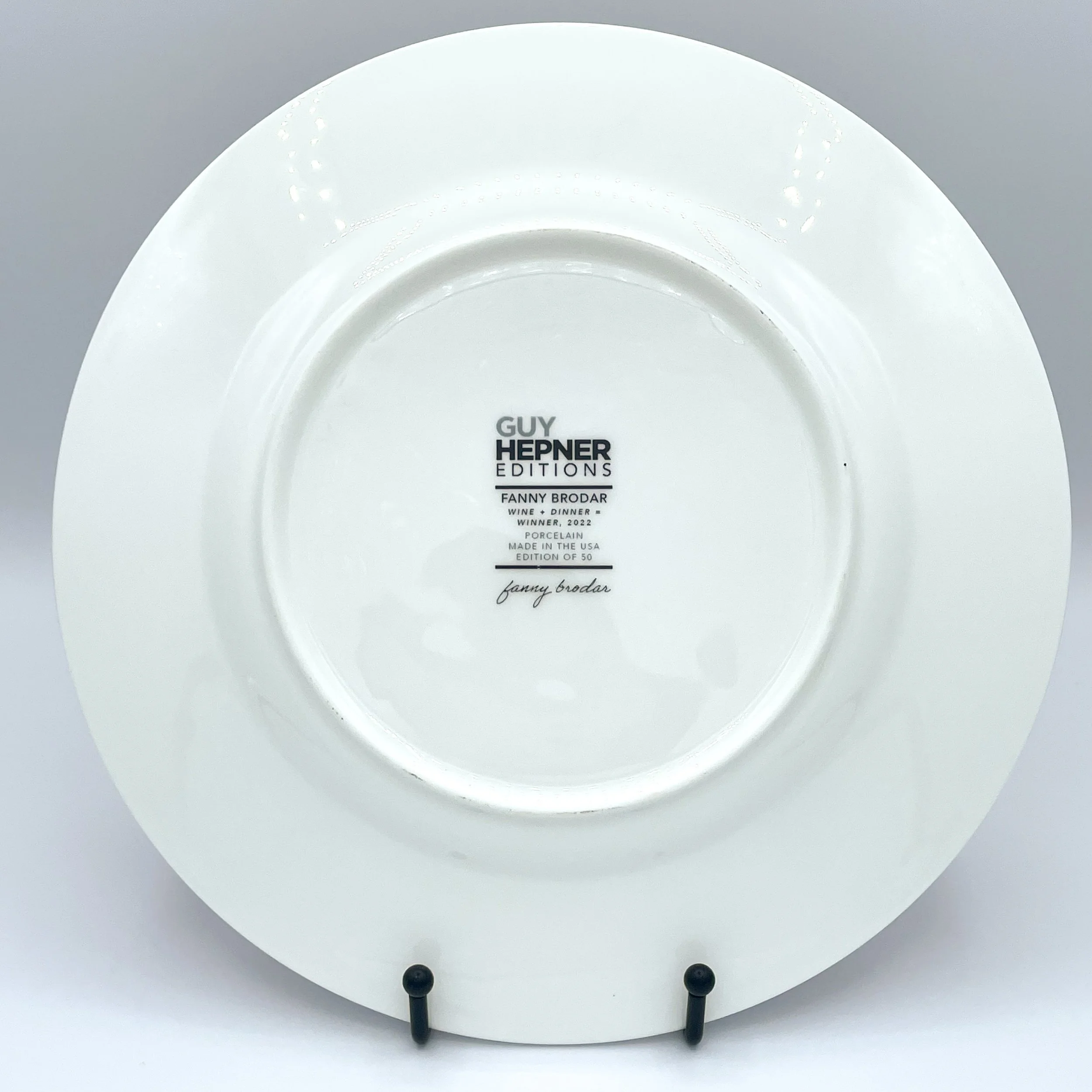 “Live, Love, Eat” - Dinner Plate by Fanny Brodar — Guy Hepner Editions