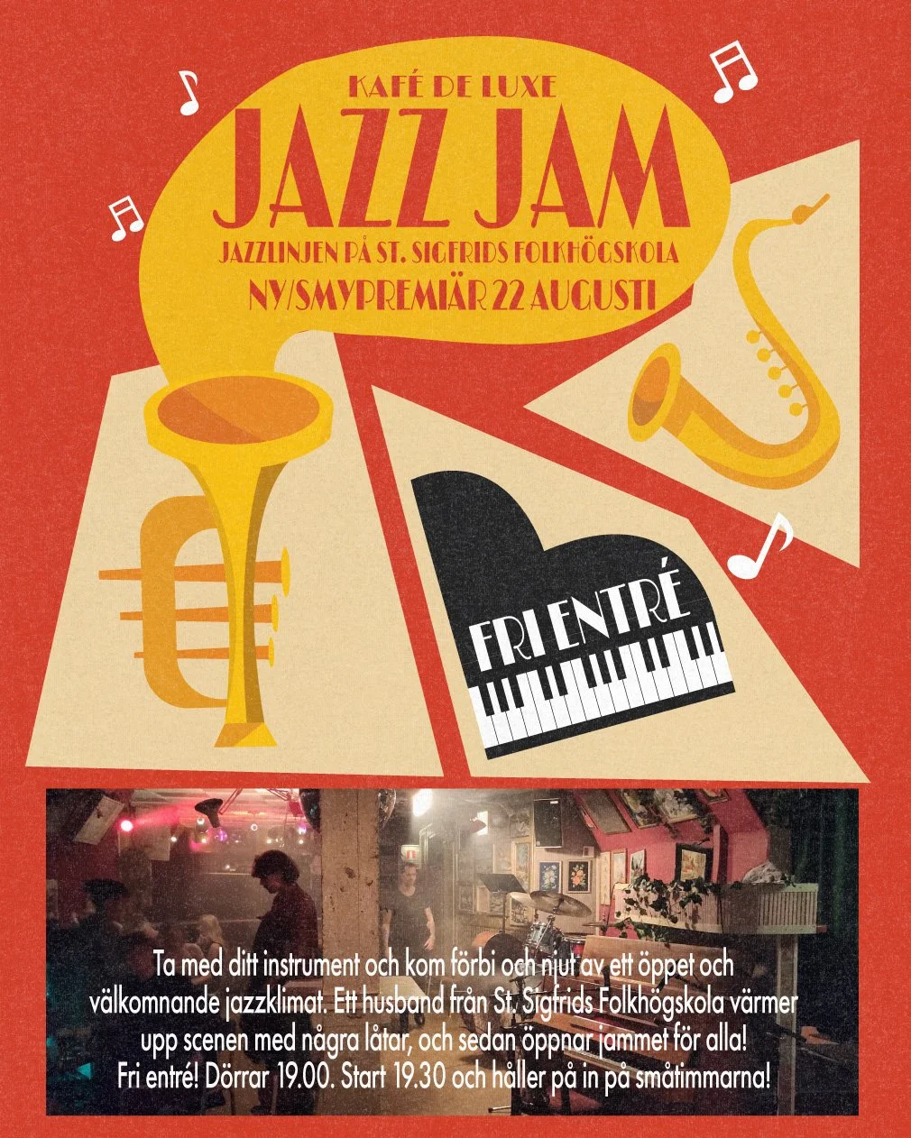 Ny/Smygpremiär för Jazzjam de luxe! Jamma med St. Sigfrids husband | Facebook