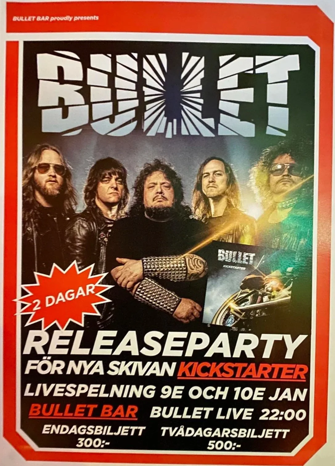 Live: BULLET - Releasepartyt för Kickstarter LPn