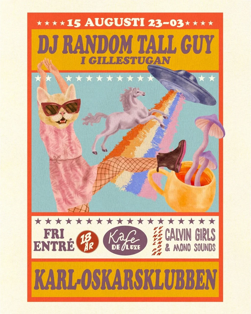 Karl-Oskarsklubb de luxe med DJ Random Tall Guy