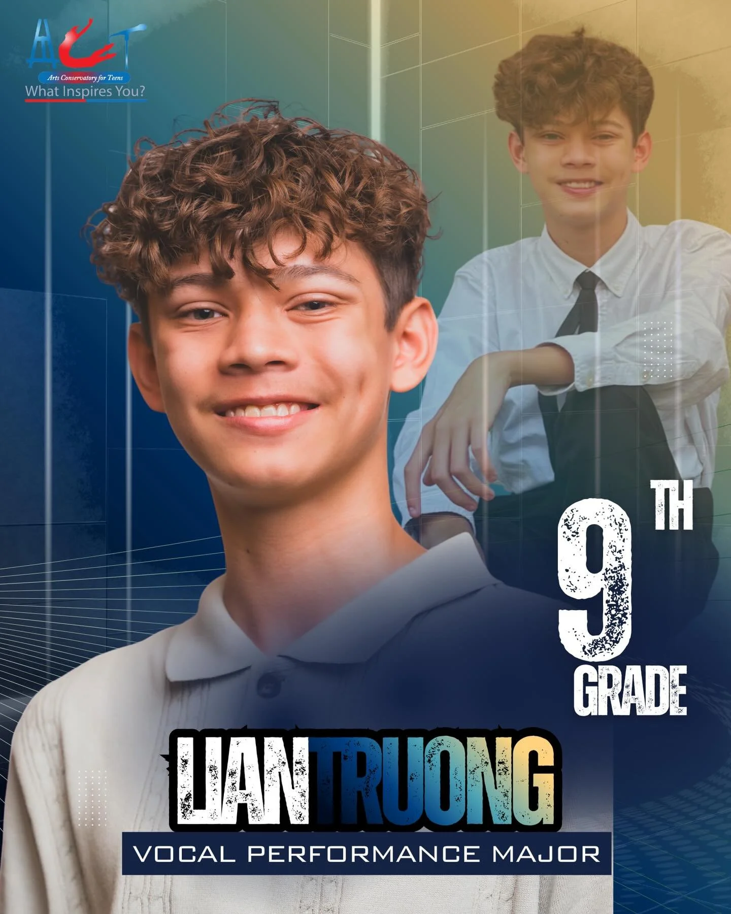 🌟 STUDENT SPOTLIGHT &ndash; YCA 🌟

Meet Lian Truong 🎤✨

Lian is a 9th grade student at Overflow Academy and is pursuing Vocal with the Young Creators Alliance. With a powerful mindset beyond just a career title, Lian&rsquo;s goal is simple but imp