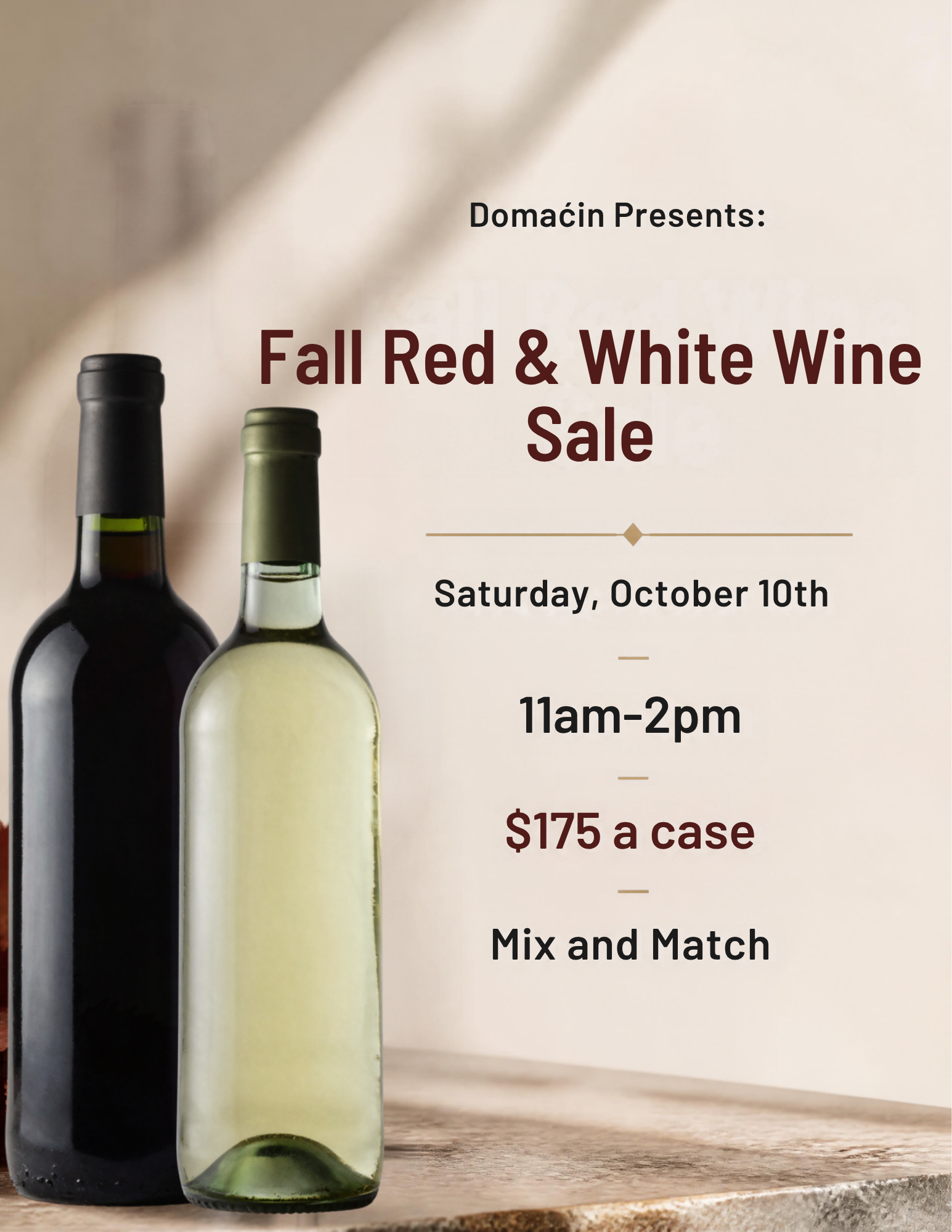 Fall Red &amp; White Wine Sale