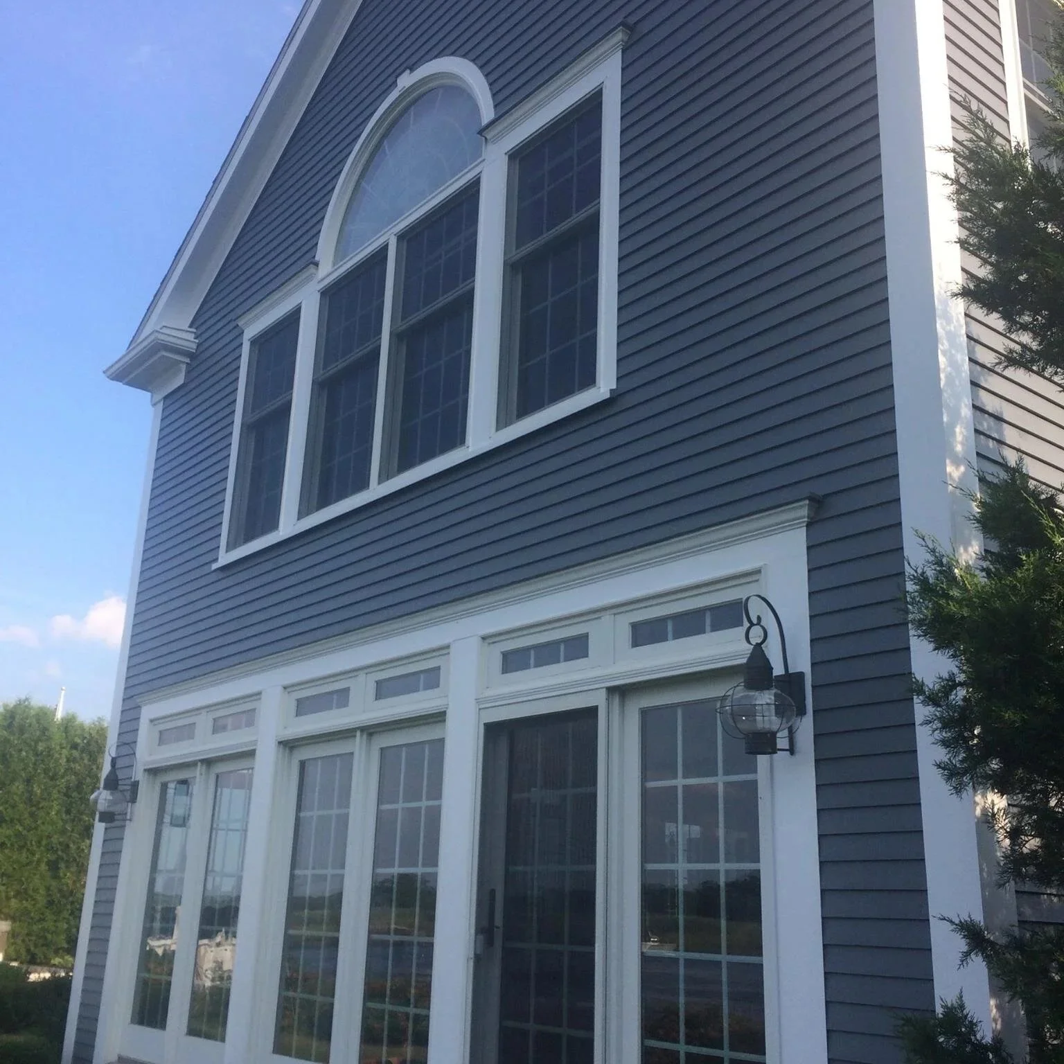 Greek Revival exterior repaint and carpentry North Shore MA — Albion Contracting