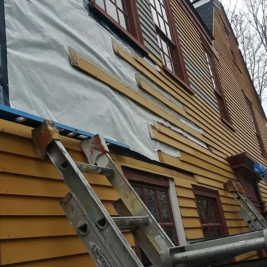 Historic restoration  and ship lathe siding Newbury MA