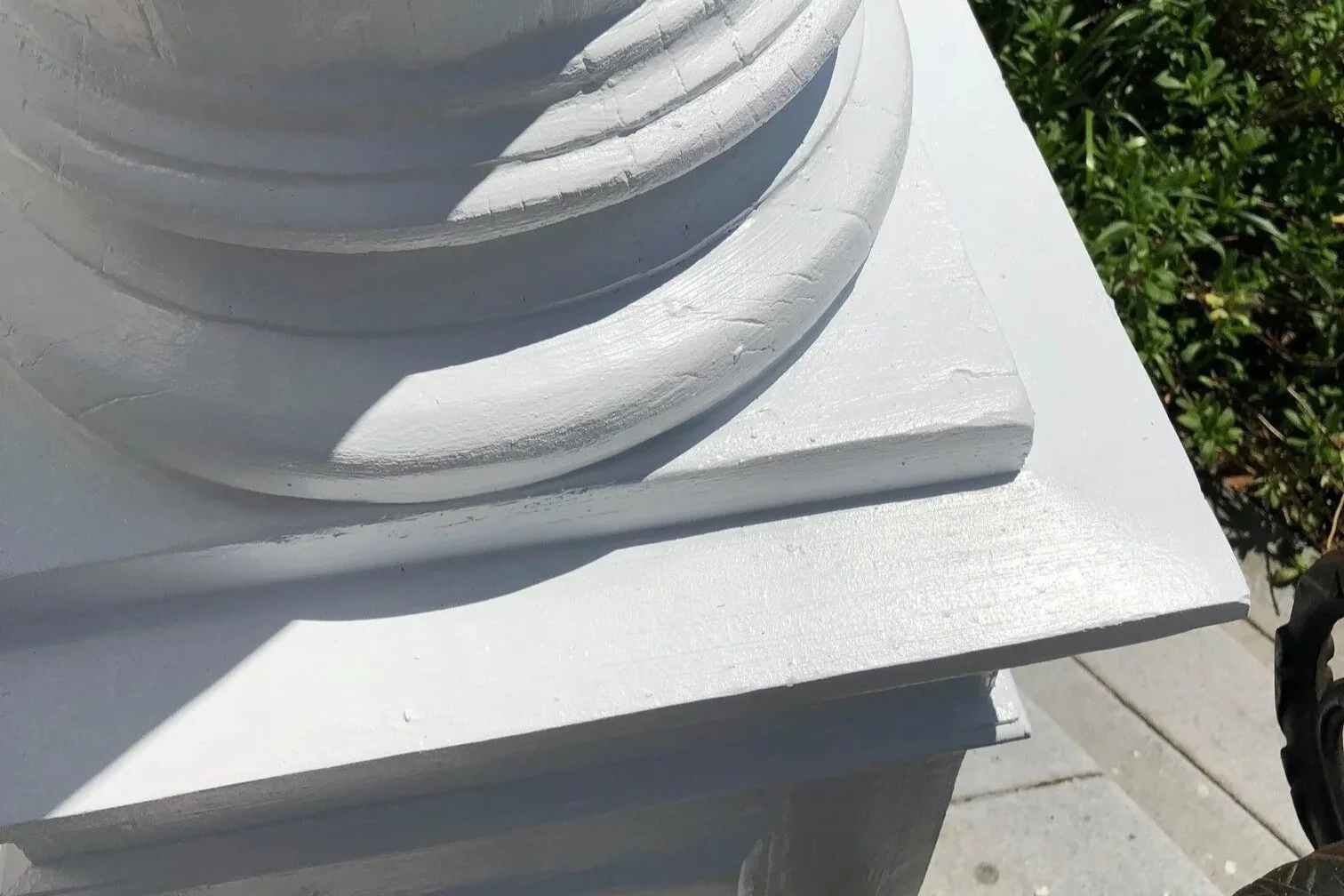 Completed historic column base restoration Hampton Historical Society NH