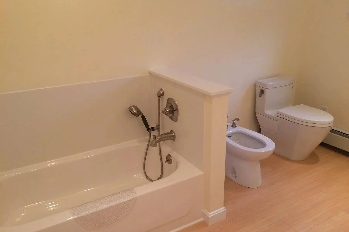 Wheelchair accessible bathroom renovation bathtub grab bar North Shore MA